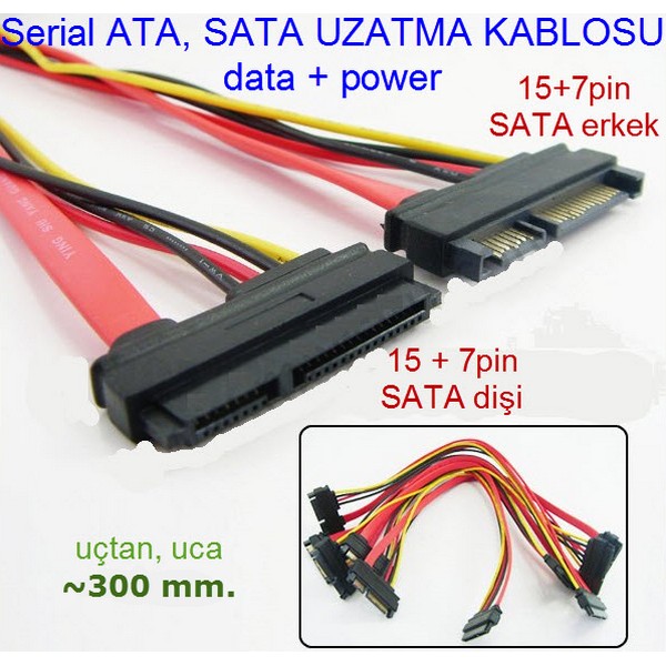 SATA%20Uzatma%20Kablosu%20(15+7pin%20erkek%20to%2015+7%20pin%20dişi%20(50%20cm)