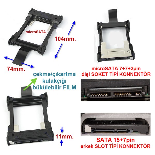 micro%20SATA%20to%20SATA%20Dönüştürücü%20Adaptör%20Kabinli%20(+5.0v)