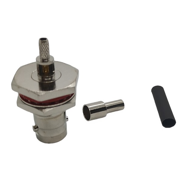 BNC%20dişi%20Konnektör%20Seti%20(BNC%20dişi-dışdiş%20Sıkmalı%20düz%20model)%20(Rg174)%20(İzolasyon%20Oring+segman+Somun)