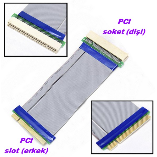 PCI%20to%20PCI%20Uzatma%20Kablosu%20Riser%20Extender%20(32Bit)