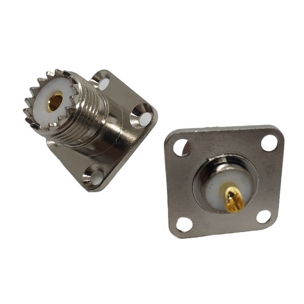 UHF%20Konnektör%20(UHF%20dişi-dışdiş)%20(Flanşlı%204%20Delikli%20düz%20model)