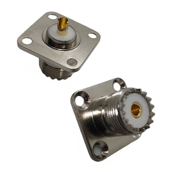 UHF%20Konnektör%20(UHF%20dişi-dışdiş)%20(Flanşlı%204%20Delikli%20düz%20model)