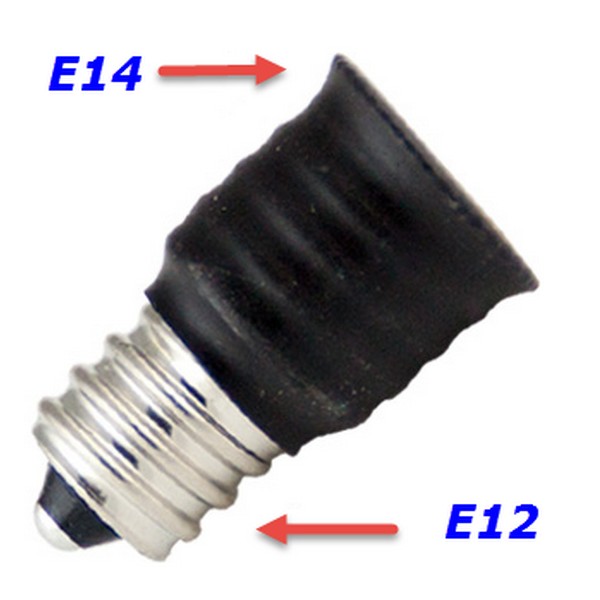 E12 to E14 Duy Dönüştürücü Adaptör (E12 duyda E14 Ampul)