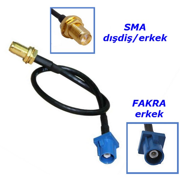 SMA%20to%20FAKRA%20Bağlantı%20Kablosu%20(SMA%20erkek-dışdiş-FAKRA%20erkek)%20(Rg174)