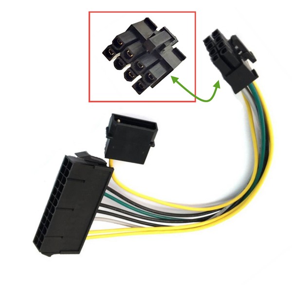 ATX Power Dönüştürücü Kablo (24 pin to Dell 8 pin)