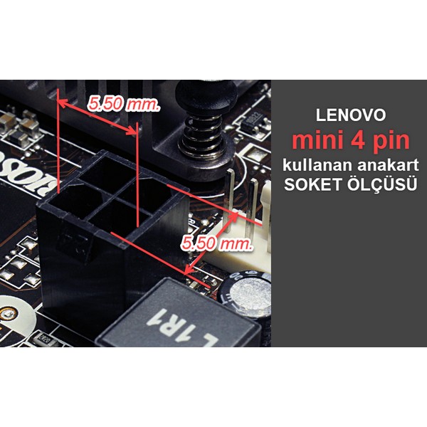 Lenovo Thinkcentre Power Kablosu (Anakart 4 pin to SATA HDD-SSD)