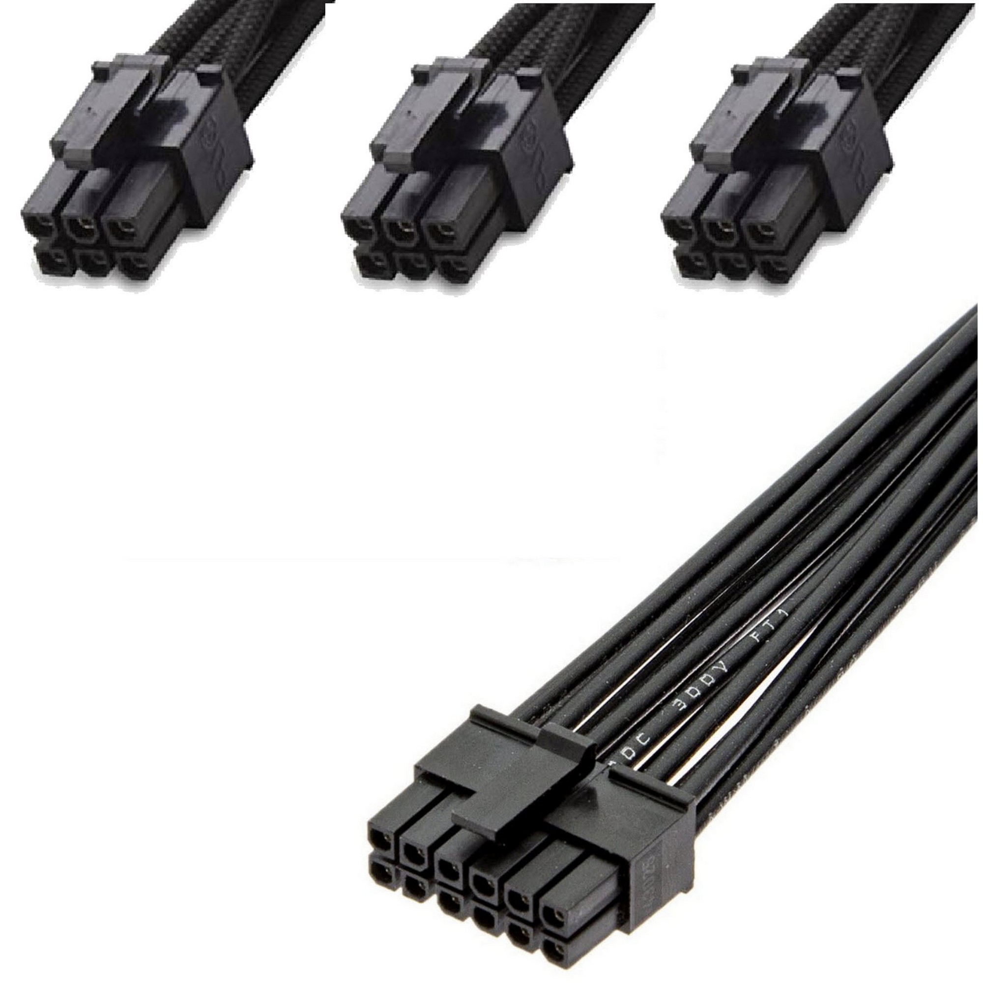 Modüler PSU Power Kablosu 3x PCI-e 6 pin to mini 12 pin (Rtx 3080 Rtx 3090)