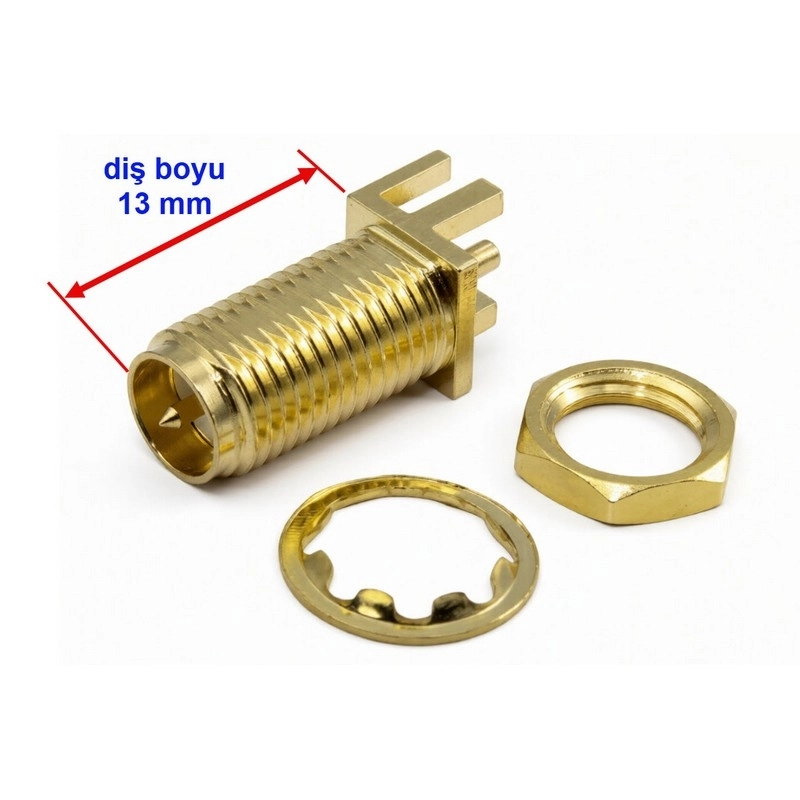 SMA%20Konnektör%20(SMA%20erkek-dışdiş%20PCB%20Tipi)%20(13%20mm%20Uzun%20Diş%20Boyu+Somun)%20(Kenar)