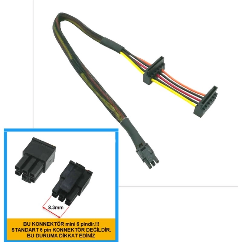 DELL%20ECT1250%20QVT1260%20Masaüstü%20Anakart%20mini%206%20pin%20to%20SATA%20HDD%20SSD%20Disk%20Power%20Kablosu%20DELL%205GPWK%20(seçenekli)