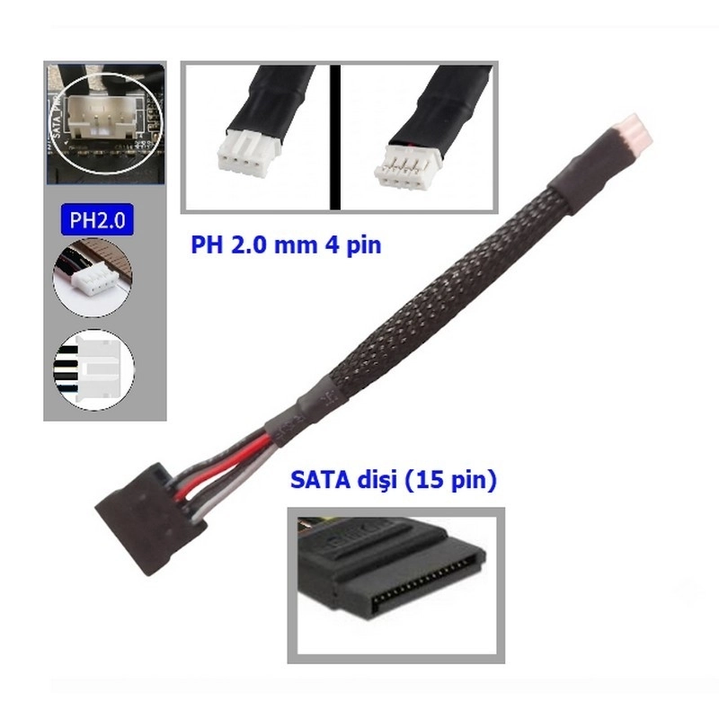 ASUS%20Anakart%20PH%202.0%20mm%204%20pin%20-%20SATA%20HDD%20SSD%20Power%20Güç%20Kablosu%20(14017-00400400%20uyumlu)%20(seçenekli)