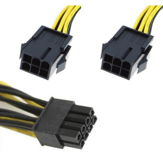 Power Kablosu 2x PCI-e 6 pin to 1 adet Tesla GPU 8 pin (Tesla K80 M40 M60 P40 P100)