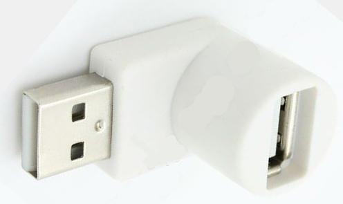 USB to USB Adaptör (USB 2.0 erkek to dişi) (dirsekli tip) (Beyaz)