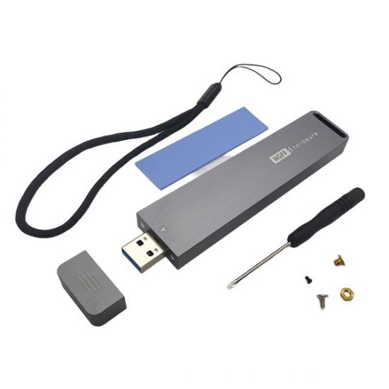 M.2 SATA SSD to USB 3.0 Dönüştürücü Adaptör (M.2 NVME SSD çalışamaz) (Alüminyum kasa)