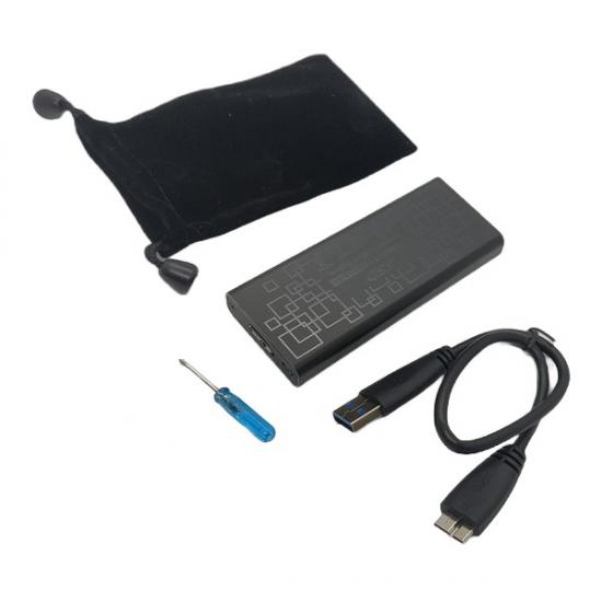 M.2 SATA SSD to USB 3.0 Dönüştürücü Adaptör Kablolu (M.2 NVME SSD çalışamaz) (Alüminyum kasa)
