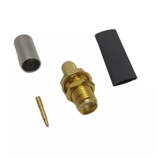 SMA erkek Konnektör Seti (SMA erkek-dışdiş Sıkmalı düz model) (Rg58)