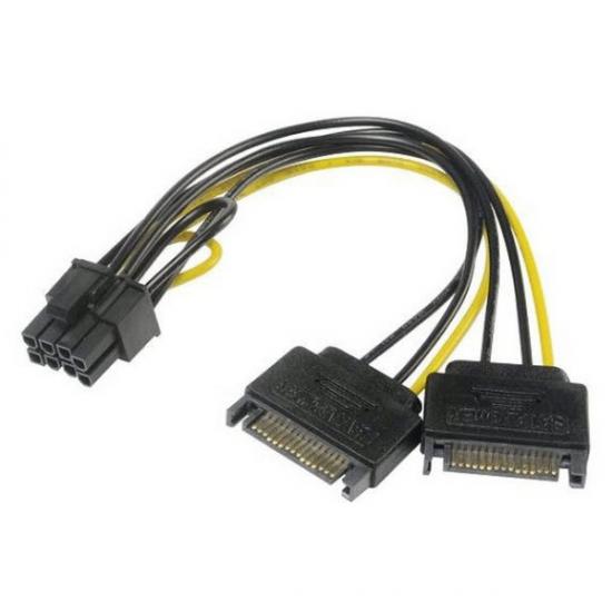 Power Kablosu 2x SATA to PCI-e 8 pin (6+2 pin)