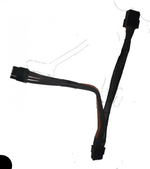 PCI-e to PCI-e Power Kablosu(PCI-e 8 pin to 2 adet PCI-e 8 pin Power Çoklayıcı Kablo) (20+20 cm)